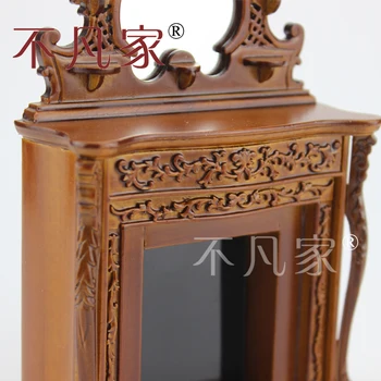 Dolls house 1/12th Scale Miniature furniture Hand Carved Fireplace and mirror