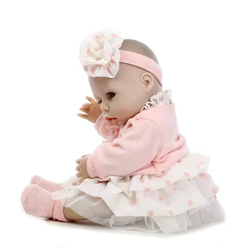 40cm Full Silicone reborn baby Dolls Simulation Newborn Girl Babies Doll Toys Girls Brinquedos Bathe Shower Play House Toy