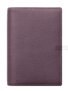 Advanced Genuine A6 Leather Business Notebook Stationery Leader Planner Brown Diary Binder Strap Loose leaf Gift