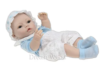 40cm Full Silicone reborn baby Doll Handmade Popular Dolls New Likereal Twins Doll Babies Brinquedos Play House