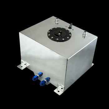 PQY RACING- 30L Aluminium Fuel Surge tank mirror polish Fuel cell with cap/foam inside, with sensor PQY- TK68