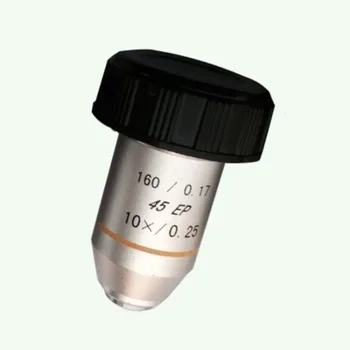 195 45EP Semi Plan Microscope Achromatic Objective Lens set 4X 10X 40X 100X for Biological Microscope 160/0.17