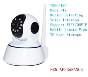 MoGood Mini PTZ IP Camera 720P/1MP Baby/Family Security Camera Support Voice Intecom WiFi TF Card IR Mobile Phone APP P2P