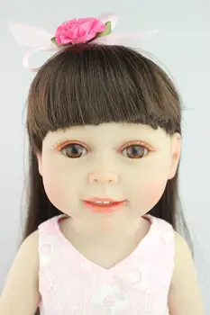 New 45cm Fashion American Girl Doll Silicone Baby Doll Princess Girl Lifelike Reborn Doll Infant Clothing Model