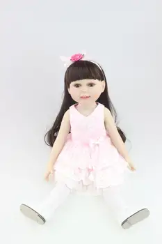 New 45cm Fashion American Girl Doll Silicone Baby Doll Princess Girl Lifelike Reborn Doll Infant Clothing Model