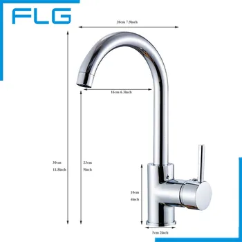 Solid Brass Chrome Kitchen Mixer Cold and Hot Kitchen Tap Single Hole Water Tap Kitchen Faucet torneira cozinha