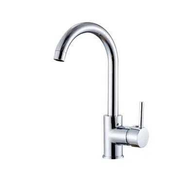 Solid Brass Chrome Kitchen Mixer Cold and Hot Kitchen Tap Single Hole Water Tap Kitchen Faucet torneira cozinha