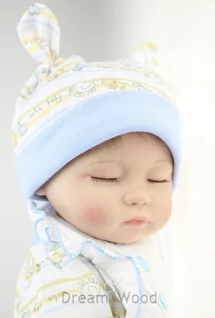 40cm Rebron Baby Doll Toys Handmade Cloth Doll Lifelike Reborn Babies Doll Sleeping Girls Doll Bedtime Play House Toy For Child