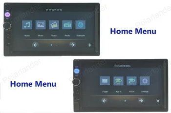 2 din 7 Inch Bluetooth touch Screen car radio +rear view camera Stereo MP4 MP5 Player AUX FM USB TF steering wheel contol