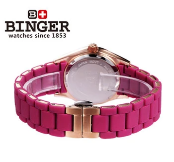 New Hot Binger LOGO Famous Brand Fine Quartz Calendar WristWatch For Women Ladies Watches Rose Gold Sliver Watch Sales Wholesale