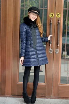2017 New Fashion Winter Down Jackets Brand Women Jacket Winter Jacket Parka Raccoon Fur Collar Long Coat Cloak Coats