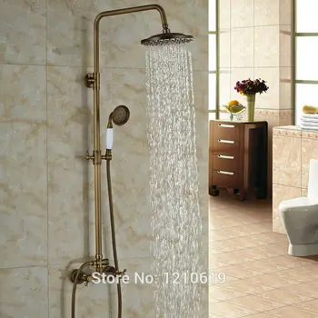 Newly Antique Brass Bathroom Shower Faucet Set 8