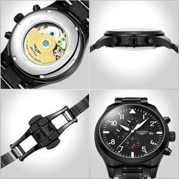 Watches Men Luxury Brand GUANQIN stainless steel Sport Waterproof Men's Watch Automatic relogio masculino