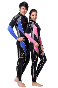 Neoprene 3MM Scuba Diving Suit Men Women Wetsuits Equipment Snorkeling Jumpsuit One Piece Long Sleeved Surf Wear Rash Guards