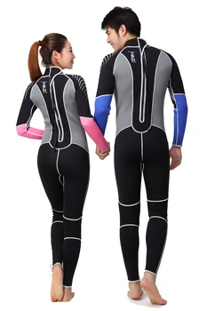 Neoprene 3MM Scuba Diving Suit Men Women Wetsuits Equipment Snorkeling Jumpsuit One Piece Long Sleeved Surf Wear Rash Guards