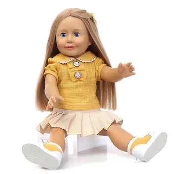 45cm American Girl Doll Toy For Girls Lifelike Baby Doll Toddler Girls Paly House/Bedtime/Sleep Toy Early Education Toy