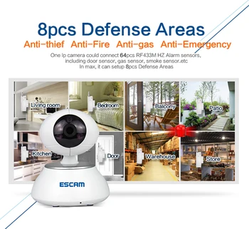 ESCAM QP550 Motion Detection Alarm Wireless IP Camera