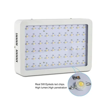 Full Spectrum 60x5w LED 300W Grow Lights for all stage of plants growth Hydroponic greenhouse personal grow box/tent