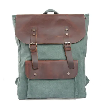 Women Men Canvas Patchwork Vintage Rucksack Backpacks Travel School Bag Shoulder Bags