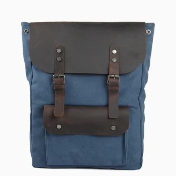 Women Men Canvas Patchwork Vintage Rucksack Backpacks Travel School Bag Shoulder Bags