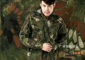 PingPythons Grain Tactical Softshell Camouflage Outdoors Jacket Men Army Sport Waterproof Hoody Clothing Military Jacket