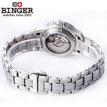 Luxury Brand Binger new style watch round stainless steel fashion wristwatch for women automatic self watches tourbillon 1853