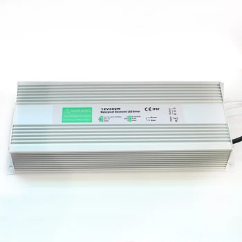 Free Fedex 300W LED driver dc 12v 25A switching power supply outdoor using ip67 Waterproof lighting transformer power adapter