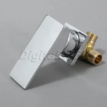 New Brass Waterfall Bathroom Kitchen Faucets One Handle Basin Sink Faucet Chrome Lavatory Wall Mounted Vanity Sink Mixer Tap