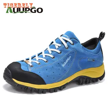 Outdoor hiking shoes men trekking breathable leather outventure travel hunting athletic sneakers shoes boots size 36-44(307)
