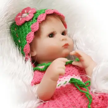 40cm Lifelike Soft Silicone Reborn Baby Doll Toy Girls Birthday Gifts Present Play House bedtime Toys Dolls Collection