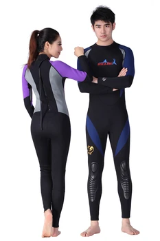 Neoprene 1.5MM Scuba Diving Suit Men Women Wetsuits Equipment Snorkeling Jumpsuit One Piece Long Sleeved Surf Wear Rash Guards