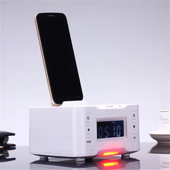 A9 Bluetooth USB Charging Dock Station Speaker with Advanced NFC FM Radio Alarm Clock for Iphone6 6s Samsung Galxy S6 s5 Note4