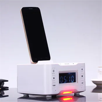 A9 Bluetooth USB Charging Dock Station Speaker with Advanced NFC FM Radio Alarm Clock for Iphone6 6s Samsung Galxy S6 s5 Note4
