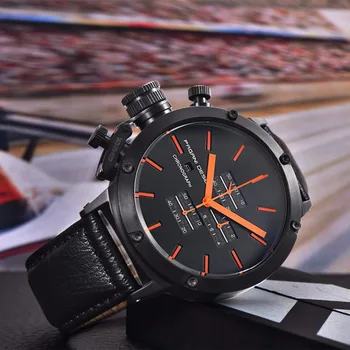 PAGANI DESIGN Men Watches New Luxury Brand Genuine Leather Clock Male 30m Waterproof Casual Sport Watch Men Wrist Quartz Watch