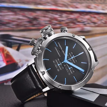 PAGANI DESIGN Men Watches New Luxury Brand Genuine Leather Clock Male 30m Waterproof Casual Sport Watch Men Wrist Quartz Watch