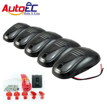 AutoEC 10set New LED Car Truck Roof Top Marker Running Lamps Amber light bulb Black Smoked Cab for SUV #LM126