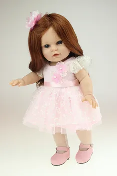 40cm Vinyl Baby Home Doll Silicone Newborn Baby Doll Pincess Baby Doll American Girls Doll Girls's brinquedos Play house