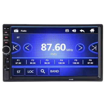 2 Din 7'' Car Multimedia Video Player Bluetooth Rear View Camera Stereo FM Radio MP3 MP4 MP5 Audio USB AUX Auto Electronics 7018