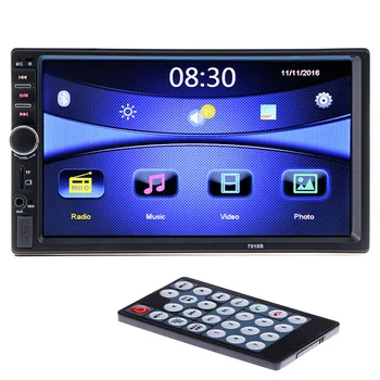 2 Din 7'' Car Multimedia Video Player Bluetooth Rear View Camera Stereo FM Radio MP3 MP4 MP5 Audio USB AUX Auto Electronics 7018