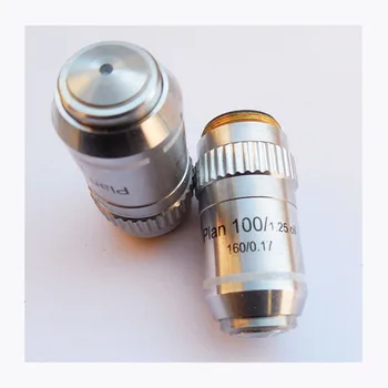 With Spring and Oil 100X / 1.25 Plan Achromatic Microscope Objective Lens Biological Microscope Parts DIN160/0.17