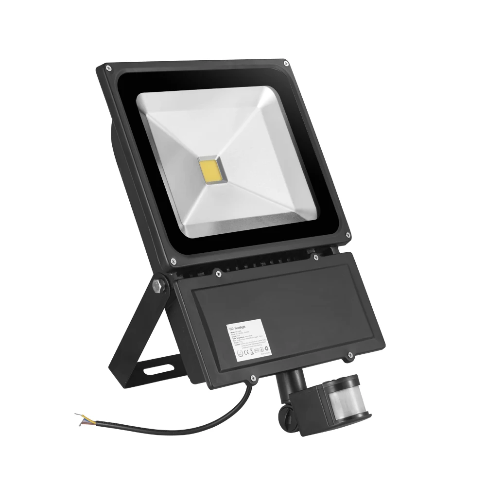 2 PCS GERUITE 100W LED Sensor Flood Light 7000LM AC 85-265V IP65 Outdoor Induction Lighting Sensor Floodlight LED Lamp
