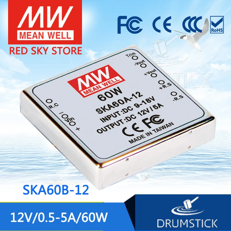 Original MEAN WELL SKA60B-12 12V 3.33A meanwell SKA60 12V 60W DC-DC Regulated Single Output Converter