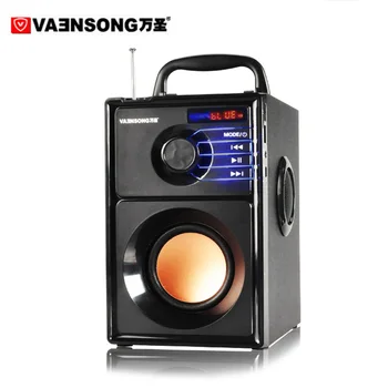 Portable stereo bluetooth speaker 2.1 subwoofer can play TF card and USB and FM radio as well as for family travel