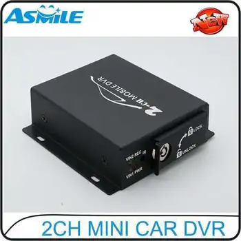 Hot Realtime SD 128GB Card Recording Mobile Bus Vehicle Truck Car DVR Recorder System 2ch Audio with Lock Security CCTV 2CH DVR