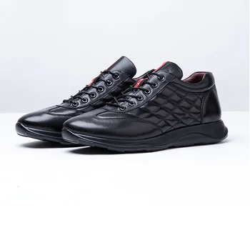 DESAI Black Mens Leather Casual Shoe Made Of Genuine Leather Shoes Men Formal Leather Shoes For Man Luxury Brand Desai Shoes