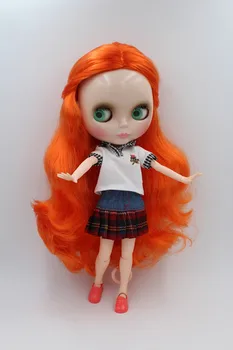 Blygirl Dolls Orange green Hair Joints Body Blyth for their makeup The hand can be rotated