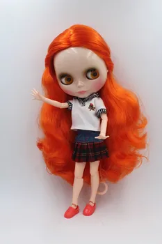 Blygirl Dolls Orange green Hair Joints Body Blyth for their makeup The hand can be rotated