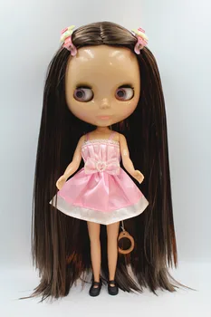 Blygirl Doll Brown hair Blyth Doll body Fashion Can refit makeup Fashion doll Wheat muscle