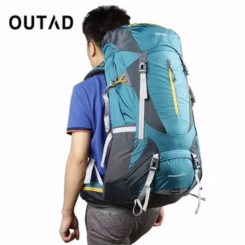 OUTAD 60+5L Outdoor Water Resistant Nylon Sport Backpack Hiking Bag Camping Travel Pack Mountaineer Climbing Sightseeing Hike