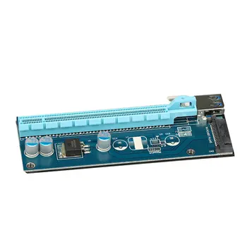 10pcs PCIe PCI-E PCI Express Riser Card 1x to 16x USB 3.0 Data Cable SATA to 4pin IDE Molex Power Supply 60cm for BTC, LTC, ETH